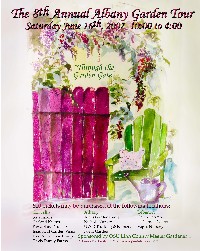 Paula Artwork featured on the Albany Garden Tour Poster